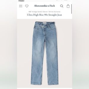 abercrombie 90s straight ultra high rise jeans curve love 24/00